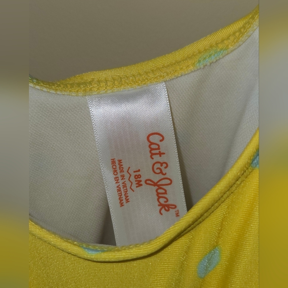 Toddler Swimsuit 18 Months. Cat & Jack. Yellow. Seahorse. NWT - Picture 2 of 4